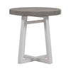 Liberty Furniture Palmetto Heights Round End Table in Shell White & Driftwood image