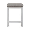Liberty Furniture Palmetto Heights Upholstered Swivel Stool in Shell White & Driftwood