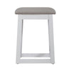 Liberty Furniture Palmetto Heights Upholstered Swivel Stool in Shell White & Driftwood image