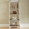 Magnolia Manor Leaning Pier Bookcase in Antique White & Weathered Bark image