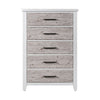 Backroads Drawer Chest in Weathered White/Parchment Brown image