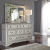 Abbey Park King California Panel Bed, Dresser & Mirror