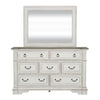 Abbey Park King California Sleigh Bed, Dresser & Mirror, Chest