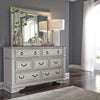 Abbey Park King California Sleigh Bed, Dresser & Mirror, Night Stand