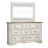 Abbey Park Queen Panel Bed, Dresser & Mirror, Night Stand