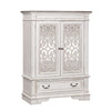 Abbey Park Mirrored Door Chest in Antique White image