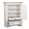 Abbey Park Mirrored Door Chest in Antique White image