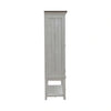 River Place Bar Cabinet in Riverstone White & Tobacco EST SHIP TIME APPX 4 WEEKS image