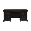 Liberty Furniture Meritage Junior Executive Desk in Aged Charcoal w/ Rub Thru/Caramel image