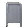 Marisol 65 Inch 3 Door Accent TV Stand in Weathered Honey and Soft Wash Gray image