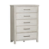 Modern Farmhouse 5 Drawer Chest in White image