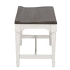 Allyson Park Wood Seat Bench in Wirebrushed White image