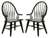 Liberty Furniture Hearthstone Windsor Back Arm Chair in Black (Set of 2) image