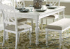 Liberty Furniture Summer House Rectangular Leg Table in Oyster White