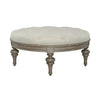Americana Farmhouse Round Cocktail Ottoman in Dusty Taupe image