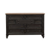 Americana Farmhouse 9 Drawer Dresser in Black