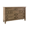 Americana Farmhouse 9 Drawer Dresser in Dusty Taupe and Black image