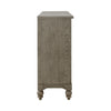 Americana Farmhouse 9 Drawer Dresser in Dusty Taupe and Black