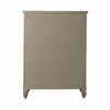 Americana Farmhouse 5 Drawer Chest in Dusty Taupe and Black