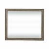 Americana Farmhouse Landscape Mirror in Dusty Taupe and Black