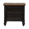 Americana Farmhouse 2 Drawer Nightstand in Black