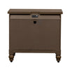 Americana Farmhouse 6 Drawer Bedside Chest in Dusty Taupe and Black
