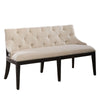 Liberty Furniture Americana Farmhouse Uph Shelter Dining Bench in Dusty Taupe & Black