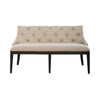 Americana Farmhouse Uph Shelter Dining Bench in Dusty Taupe & Black