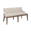 Liberty Furniture Americana Farmhouse Uph Shelter Dining Bench in Dusty Taupe & Black