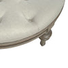 Americana Farmhouse Round Cocktail Ottoman in Dusty Taupe