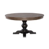 Liberty Furniture Americana Farmhouse Single Pedestal Table in Dusty Taupe & Black image