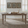 Liberty Furniture Americana Farmhouse Rectangular Leg Table in Dusty Taupe & Black