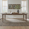 Liberty Furniture Americana Farmhouse Rectangular Leg Table in Dusty Taupe & Black