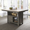 Liberty Furniture Lindsey Farm Kitchen Island in Gray and Sandstone