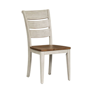 Liberty Furniture Farmhouse Reimagined Ladder Back Side Chair (RTA) in Antique White (Set of 2) image