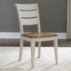 Liberty Furniture Farmhouse Reimagined Ladder Back Side Chair (RTA) in Antique White (Set of 2)