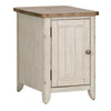 Liberty Farmhouse Reimagined Door Chair Side Table w/ Charging in Antique White