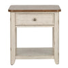 Farmhouse Reimagined End Table with Basket in Antique White image