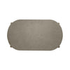 Affinity Oval Cocktail Table in Dusty Taupe with Concrete Top