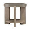 Affinity Round End Table in Dusty Taupe with Concrete Top