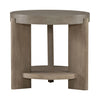 Affinity Round End Table in Dusty Taupe with Concrete Top