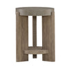 Affinity Chairside Table in Dusty Taupe with Concrete Top