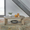 Affinity Oval Cocktail Table in Dusty Taupe with Concrete Top image