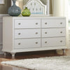 Liberty Furniture Stardust 6 Drawer Dresser in Iridescent White