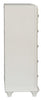 Liberty Furniture Stardust 5 Drawer Chest in Iridescent White