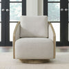 Nora Uph Swivel Accent Chair - Light Brown image