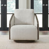 Nora Uph Swivel Accent Chair - Dark Brown image