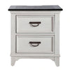 Allyson Park 2 Drawer Nightstand with Charging Station in White image