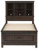 Liberty Furniture Thornwood Hills Full Bookcase Bed in Rock Beaten Gray