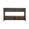 Liberty Furniture Mill Creek 2 Drawer Sofa Table in Peppercorn